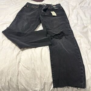NWT Levi’s Wedgie straight black Jean
